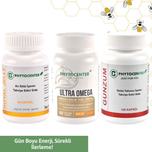 ULTRA OMEGA - GUNZUM - ROYAL JELLY (Enerji ve Gelişim Destek Paketi)